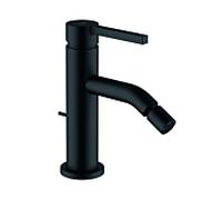 Mitigeur monocommande pour bidet KLUDI NOVA FONTE PURA, montage monotrou, poignées papillon, hauteur de bec 80 mm, 202163915, Couleur: noir mat