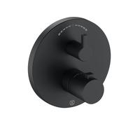 KLUDI NOVA FONTE PURISTIC Mitigeur thermostatique encastré pour bain et douche, pour 2 consommateurs, 208303915, Couleur: noir mat
