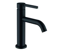 KLUDI NOVA FONTE PURA Mitigeur monocommandé pour lavabos, montage monotrou, hauteur de bec 100mm, garniture d'écoulement PUSH-OPEN, 202883915, Couleur: noir mat