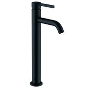 KLUDI NOVA FONTE PURA Mitigeur monocommandé pour vasque, montage monotrou, hauteur de bec 240mm, sans garniture d'écoulement, 202983915, Couleur: noir mat