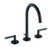 KLUDI NOVA FONTE PURISTIC Mélangeur de lavabo à trois trous, poignées papillon, orientable, avec vidage, 201433915, Couleur: noir mat