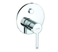 KLUDI NOVA FONTE PURISTIC Mitigeur monocommandé encastré pour bain et douche, montage mural, 207590515, Couleur: chrome