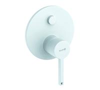 KLUDI NOVA FONTE PURISTIC Mitigeur monocommandé encastré pour bain et douche, montage mural, 207595315, Couleur: Blanc mat