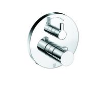 KLUDI NOVA FONTE PURISTIC Mitigeur thermostatique encastré pour bain et douche, pour 2 consommateurs, 208300515, Couleur: chrome