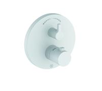Kludi NOVA FONTE Thermostat de douche Puristic 208305315 avec robinet d'arrêt et inverseur, blanc mat