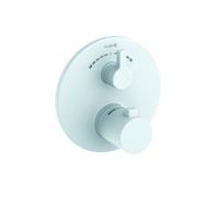 KLUDI NOVA FONTE PURISTIC Mitigeur thermostatique encastré pour bain et douche, pour 2 consommateurs, avec robinet d'arrêt, 208105315, Couleur: Blanc mat