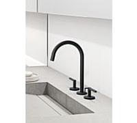 Kludi Mitigeur de lavabo Nova Fonte Puristic 201433915 3 trous avec garniture de vidage noir mat
