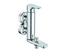 Kludi – Mitigeur monocommandé bain/douche Objekta 364890575 monobloc vertical chrome montage mural
