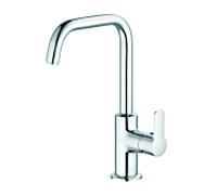Kludi Mitigeur monocommandé PURE&EASY pour lavabo – bec 205 mm pivotant, sans garniture, chrome
