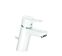 Kludi Pure & easy mitigeur lavabo 373829165 blanc / chromé , DN 15, avec jeux de déchets métalliques