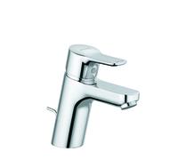 KLUDI PURE&EASY Mitigeur monocommandé pour lavabo, hauteur de bec 70mm, garniture d'écoulement en plastique, chrome, 372820565