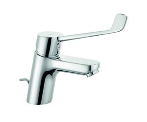 KLUDI PURE&EASY Mitigeur monocommandé pour lavabo, hauteur d'écoulement 70mm, levier de bras clinique 180mm, chrome, 372870565