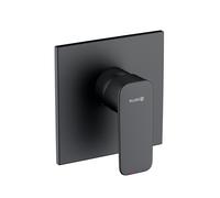 KLUDI PURE&STYLE Mitigeur monocommandé encastré pour douche, montage mural, 28 l/min, 407553975, Couleur: noir mat