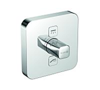 KLUDI PUSH, robinetterie encastrée, avec bouton-poussoir pour la commande de deux consommateurs, chrome, 387110538