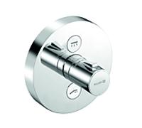 Kludi Mitigeur bain-douche encastré Push 389120538, thermostatique, rosace ronde, chrome