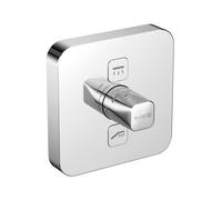 KLUDI PUSH, robinetterie encastrée, avec bouton-poussoir pour la commande de deux consommateurs, chrome, 387110538