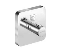 Kludi Push 389010538 Mitigeur thermostatique de douche à encastrer, carré, chromé