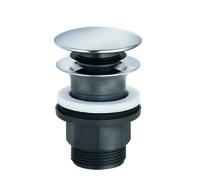 KLUDI PUSH-OPEN Garniture d'écoulement G 1 1/4, verrouillable, pour lavabos avec trop-plein, 1042653-00, Couleur: Blanc mat