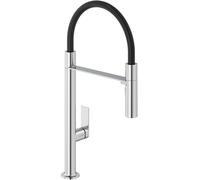 Kludi Qord mitigeur de cuisine sur pied chrome-noir 568590575