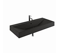 Kludi RESA lavabo 59WW12139 121 x 50 H12 cm, un trou pour robinetterie, noir mat