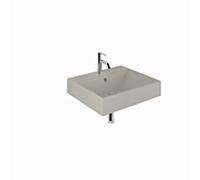 Kludi RESA lavabo 59WW61O2 61 x 50 x12 cm, un trou pour robinetterie, tourterelle claire mate