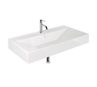 Kludi Resa lavabo avec bouchon 101x50 cm rectangulaire de meuble-à poser blanc 59WW10143