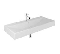 Kludi Resa lavabo avec bouchon 121x50 cm rectangulaire de meuble-à poser blanc 59WW12153