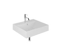 Kludi Resa lavabo avec bouchon 61x50 cm carrée de meuble-à poser blanc 59WW6153