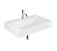 Kludi Resa lavabo avec bouchon 81x50 cm rectangulaire de meuble-à poser blanc 59WW8143