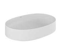 Kludi Resa O lavabo avec bouchon 60x40 cm ovale à poser blanc 58CW2053