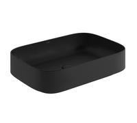 Kludi Resa S lavabo avec bouchon 60x40 cm rectangulaire à poser noir 58CW4039