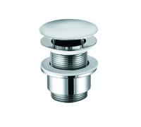 KLUDI Robinet à tige avec capuchon de vidange G 1 1/4, pour lavabo sans trop-plein, non verrouillable, chrome, 1042805-00