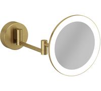Kludi Vela R miroir cosmétique 20.2x20.2 cm arrondi avec éclairage doré 58995N0W