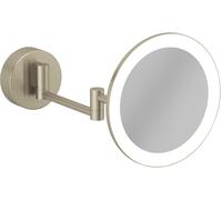 Kludi Vela R miroir cosmétique 20.2x20.2 cm arrondi avec éclairage nickel 58995N5W