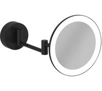 Kludi Vela R miroir cosmétique 20.2x20.2 cm arrondi avec éclairage noir 5899539W