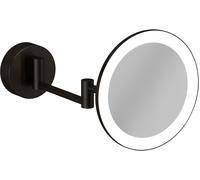 Kludi Vela R miroir cosmétique 20.2x20.2 cm arrondi avec éclairage noir 58995N2W