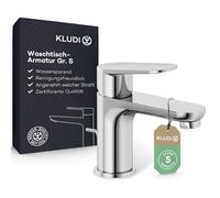 Kludi X1 75 mitigeur lavabo 322660575 avec garniture de vidage , chromé