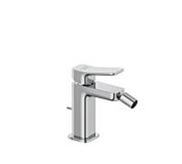 KLUDI - X3 Robinet de bidet à levier unique avec bonde à tirette, hauteur confort 100 mm, angle réglable du jet, économie d'eau (4,5 l à 3 bars), chromé