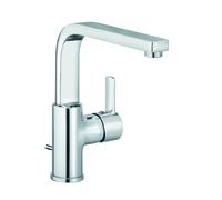 KLUDI ZENTA Mitigeur monocommandé pour lavabo, hauteur de bec 220mm, orientable, avec vidage métal, chrome, 420250575