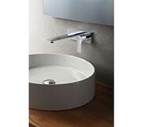 Kludi Mitigeur monocommandé mural Zenta SL – lavabo 2 trous, saillie 180 mm, rosace monobloc, chrome