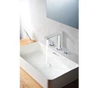 Kludi Mitigeur lavabo Zenta SL 483930565 - montage à trois trous, bec 155 mm sortie fixe, chromé