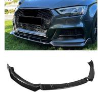 KLUEES Spoiler Avant Voiture pour Audi A3 8V S3 S-Line 2017 2018 2019 2020,Aileron De LèVre Pare-Chocs Avant De Pare-Chocs RéSistant Aux Chocs LèVre Canard Protection,A/Carbon Fiber Look