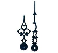 Klug-Versand 1 Paire d'Aiguilles pour Junghans W838 et W817, Forme Antique en Aluminium Noir, Longueur 76 mm