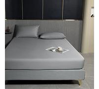 KLUOT Drap Housse 200x220+30cm Doux sur la Peau, Confortable et Respirant Qualité Supérieur 4 Coins Extensible, Respirant et Doux spécial Matelas épais Gris