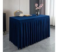 KLUOT Nappe 120 x 50 + 75 cm Résistantes aux Taches et aux Rides pour l‘extérieur, Jardin, Anniversaire, Mariage, Table Basse, Picnic Bleu foncé