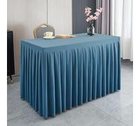 KLUOT Nappe 160 x 60 + 75 cm Résistantes aux Taches et aux Rides pour l‘extérieur, Jardin, Anniversaire, Mariage, Table Basse, Picnic Bleu