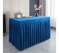 KLUOT Nappe 240 x 40 + 75 cm Résistantes aux Taches et aux Rides pour l‘extérieur, Jardin, Anniversaire, Mariage, Table Basse, Picnic Bleu