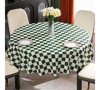 KLUOT Nappes 160 cm Nappe Toile Cirée Rond Nappe Imperméable Essuyable Nappe Ciree -Toile Ciree Rectangle