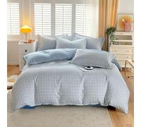 KLUOT Parure de lit 4PCS 180 x 220 cm pour lit Standard 2 Personnes avec 2 Taie d'oreiller Drap Plat Confortable Texture agréable pour la Peau et Respirante