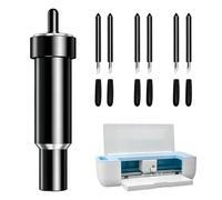 Kluz Lot de Lames Profondes Compatible avec Cricut, 6 Lames à Découper de Remplacement (30°/45°/60°) avec Porte-Lame, pour Explore Air 1/2/3 et Maker/Maker 3, Noir
